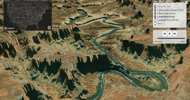 Un mapa interactivo permite rastrear el trayecto de una gota de agua hasta el mar